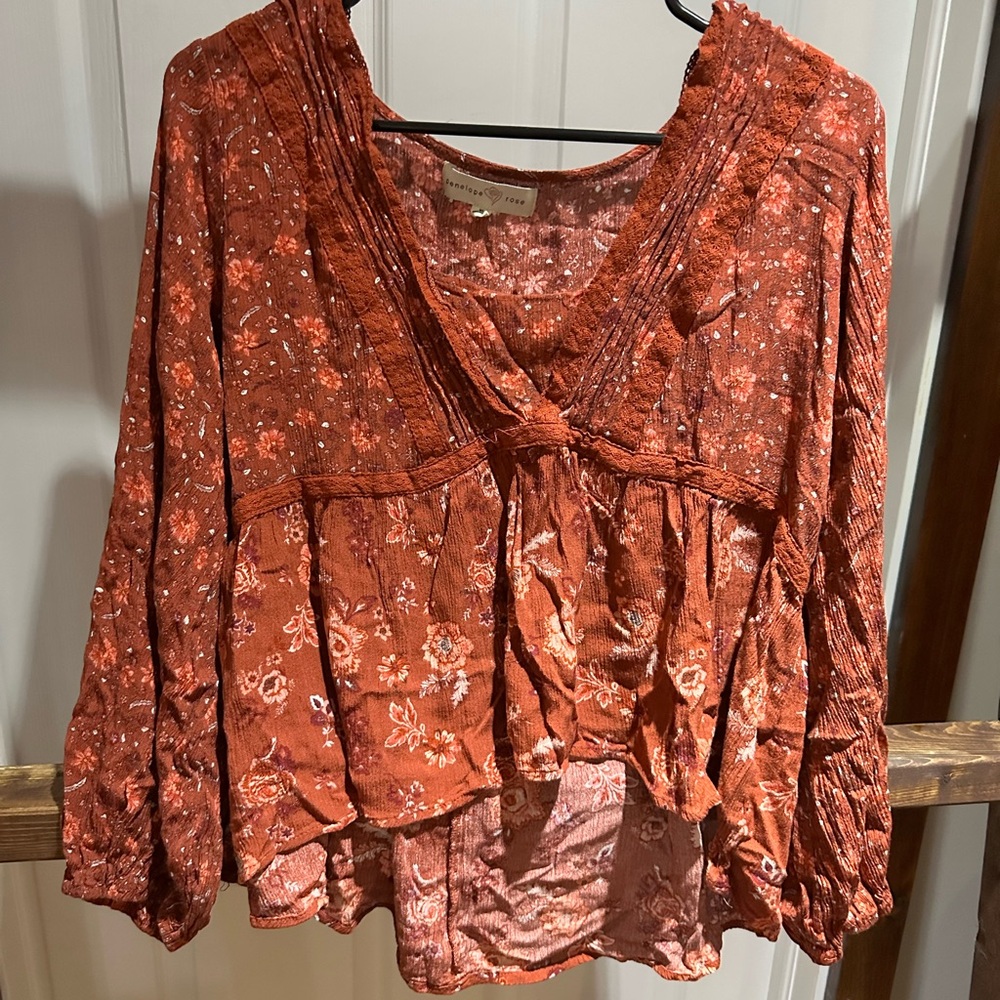 Floral Rust Blouse